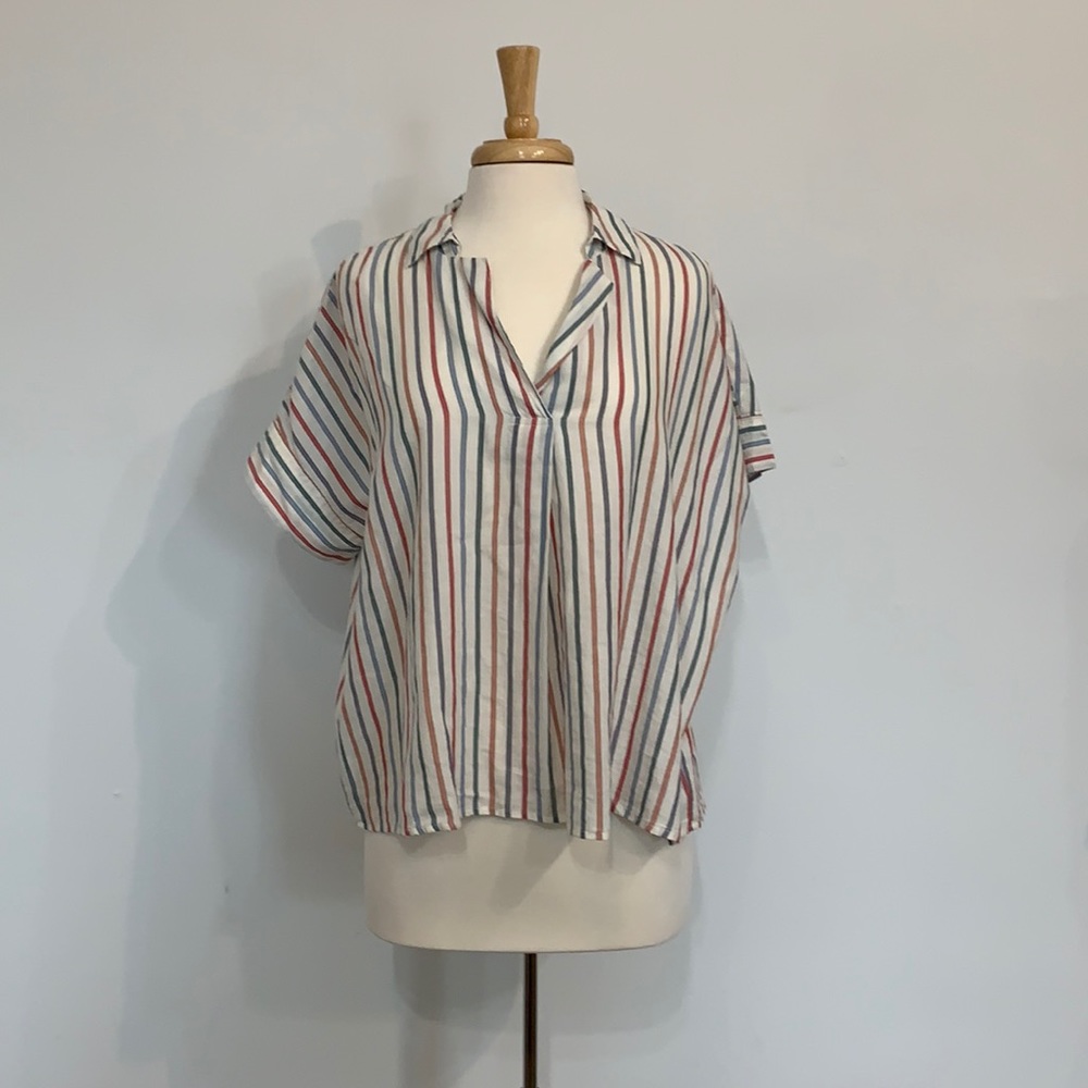 Madewell striped short sleeve shirt